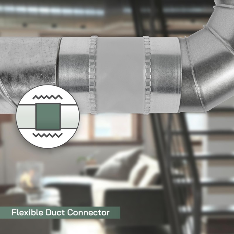 Vent Systems 8" Inch Flexible Vibration-Reducing Female Fit Duct Connector