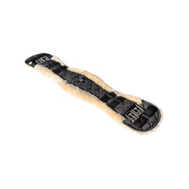 TGW RIDING Sheepskin Dressage Girth with Stainless Steel Buckles, Quilted Black, 19.69-33.46 inches (75CM)