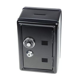 Monsterzeug Mini Safe Money Box Black with Number Combination Mini Safe with Key