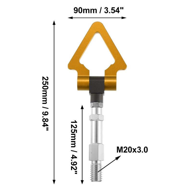 X AUTOHAUX Triangle Shape Front Rear Bumper Pendant Ring Eye
