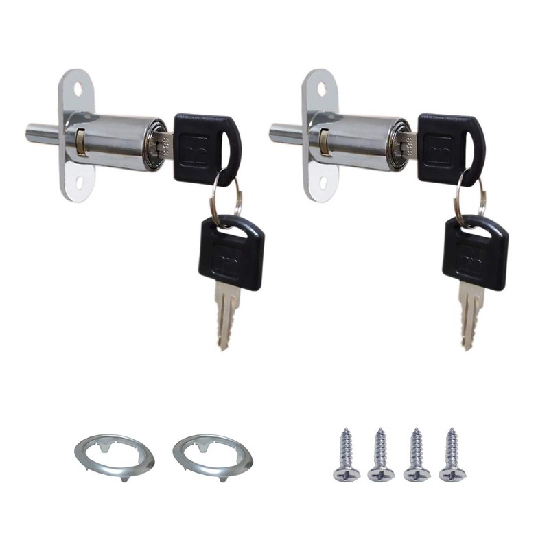 VictorsHome Push Plunger Lock 19x23mm Cylinder Head Chrome Plated Zinc