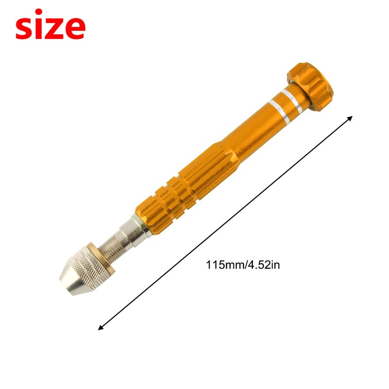Larcele Mini Drill Pin Vise Hand Drill for DIY Carving