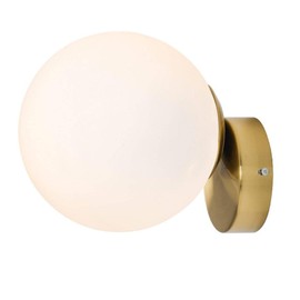 BOKT Modern Wall Sconce Lamp Glass Globe Wall Mounted Bedside Wall Lamp Bathroom Vanity Light Fixture(6 inch)