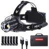 Sinvimes 3000 Lumen LED Rechargeable Headlamp, 95H Long Battery Life