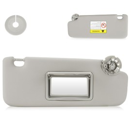 3 Hole Sun Visor for 2011-2016 Chevy Cruze, Right Passenger Side Grey Sunvisor Replace Ment ‎95034256, 95034253, 84126667, 84126658