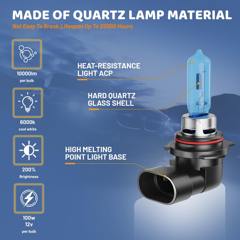 TSIANHUZY Upgraded Halogen Headlight Bulbs Fit For 2016 2017 2018