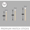 ZIKANI White Tip Fancy Matches 2.5" Match Refill 100 Long