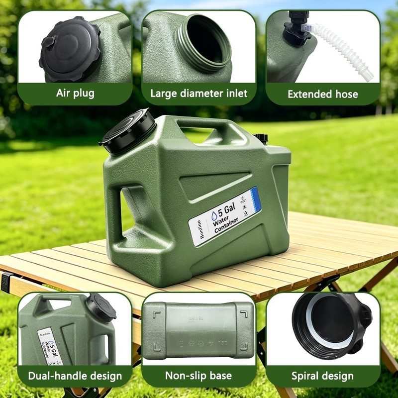 Bonfino Portable Camping Shower with 5 Gallon Water Jug