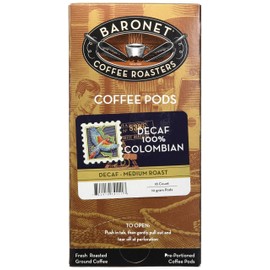 Baronet Coffee Decaf 100% Colombian Coffee Pods, 18 Count (Pack of 3)
