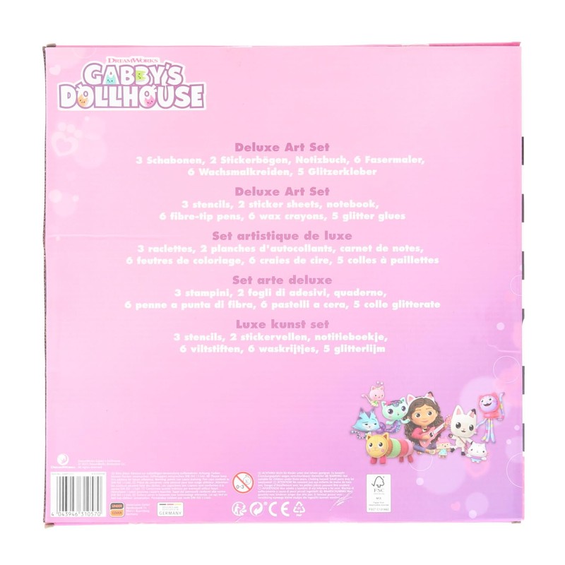 UNDERCOVER Deluxe Gabby's Dollhouse Painting Case, 23 Pieces, multicoloured