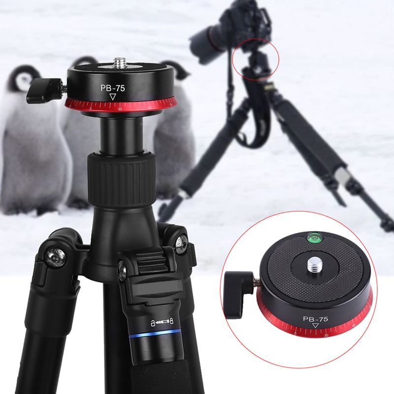 Aluminum Alloy Panorama Ball Tripod Head With Bubble Level and