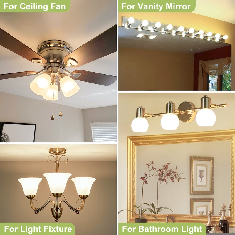 Sailstar Ceiling Fan Light Bulbs, E12 LED Bulb 60W Equivalent,