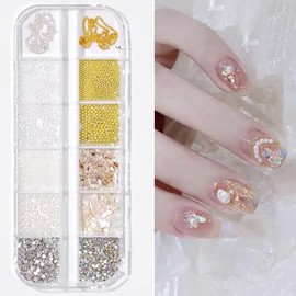 Lismyakey Nail Parts, Studs, Nail Art Parts, 3D Nail Art Decoration, Nail Art, 3D, Nail Accessories, Craft Parts, Glitter, Nail Design, DIY Nail Decoration (Principality of the Diverse Region)