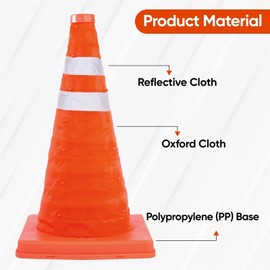 Sucasa Collapsible Portable Safety Cones 18" Pop-Up Safety Cones Versatile Traffic and Emergency Solutions (1)