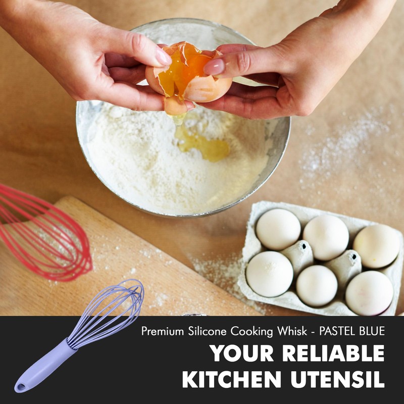 Chef Craft Premium Silicone Wire Cooking Whisk, 10.5 inch, Pastel