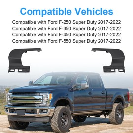 zayody Rear Bumper Step Pad Compatible with Ford F-250 F-350 F-450 F-550 Super Duty 2017-2022 Rear Step Bumper End Caps Replacement for FO1191148 HC3Z17B807BC HC3Z17B807BD Bumper End Cap Step Pad