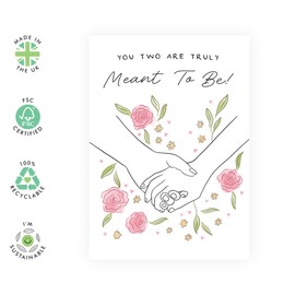 Romantic Love Card - 'Truly Meant To Be Couple' - Gifts for Friend, Brother, Sister, Mum, Dad, Cousin - Valentines Day Greeting for Them - Comes with Fun Stickers