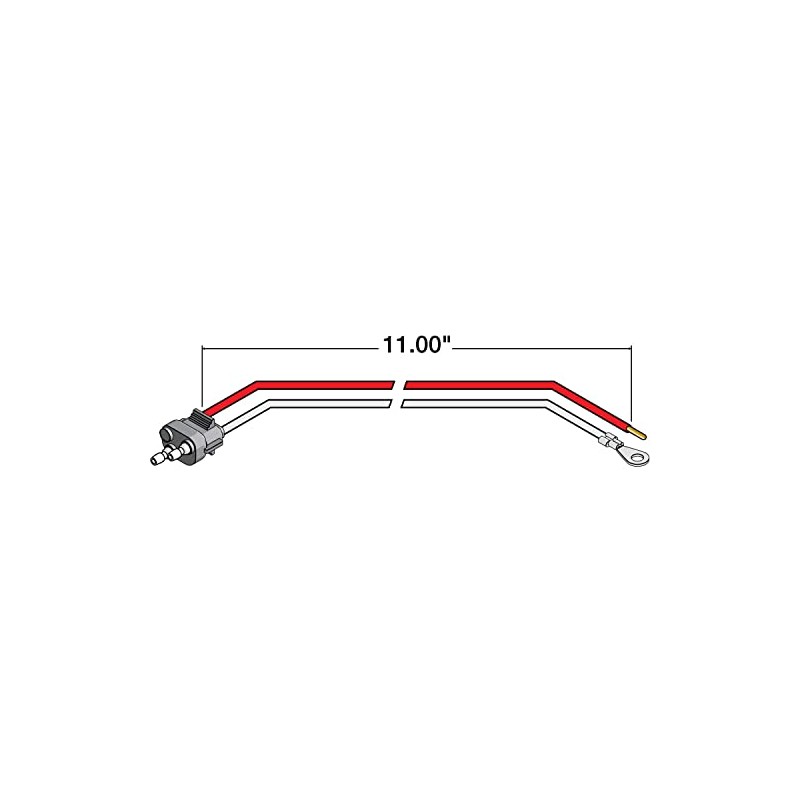 Truck-Lite 94925 Stop/Turn Plug (, 16 Gauge Gpt Wire, Straight