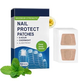 Extra Strong Toenail Fungus with 72 Nail Patches, Natural Tea Tree Oil Formula for Safe Nail Care, Breathable & Comfortable for Overnight Use