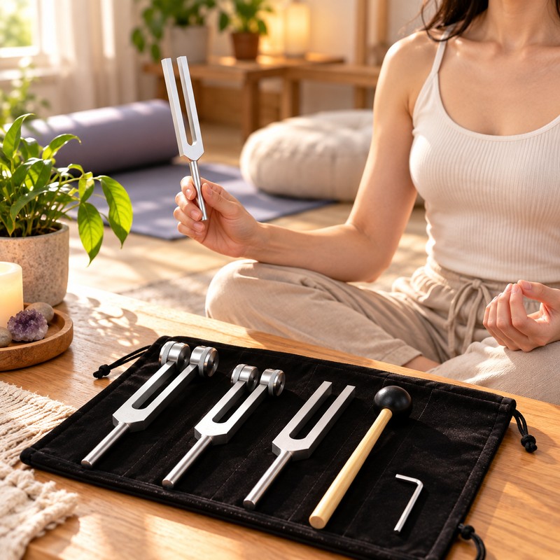 Weighted Tuning Fork Set for Sound & Relaxation – 128Hz,