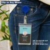 BETOOM 3 Pack Hard Plastic Badge Holder-Vertical Heavy Duty ID