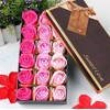 Gearmax 18 x rose scented soaps in gift box, rose