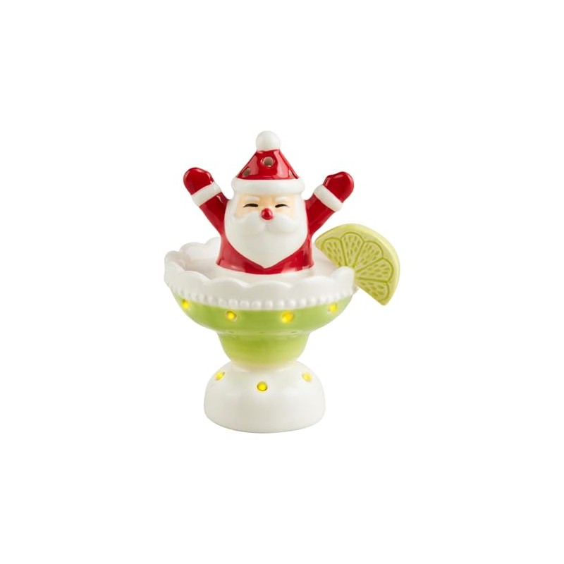 Mud Pie Santa Marg Light Up Table SITTERS, Green