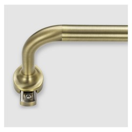 Room Darkening Rods, Single Window Rods 28-150 Inch(2.33-12.5ft) Telescoping Wrap Around Curtain Rod Splicing Structure With Hidden Base Bracket, Antique Bronze