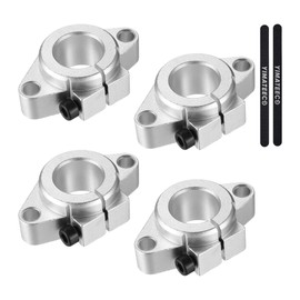 YIMATEECO SHF20 Shaft Support Blocks Linear Guide Shaft Holder, 4 Pieces Linear Rail Shaft Aluminium Flange Attachment Linear Motion Wave Support Blocks for CNC, 3D Printer