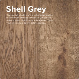 Rubio Monocoat Wood Stain & Finish 65 ft² - Shell Grey | Oil Plus 2C | Quick-Dry, Eco-Friendly Linseed Wood Oil for Indoor Use, Includes Accelerator (Part B) | Protector | 130 ml