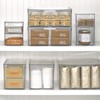 mDesign Stackable Storage Containers Box with 2 Pull-Out Drawers -