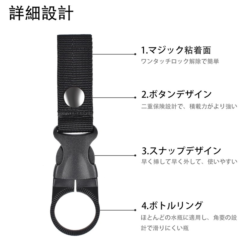 ALLVD Plastic Bottle Holder 2 Pack Portable Nylon Double Insurance