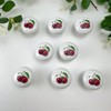 Lasyman 8 Pack Round Cabinet Knob1.5 Cherries Fruit Ceramic Rustic