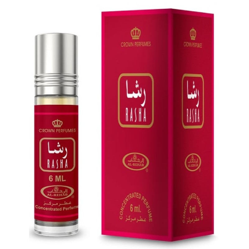 Al-Rehab Rasha Concentrated Perfume Rollerball for Women, 0.2 Ounce /