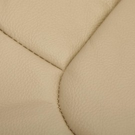 KUAFU Driver Side Bottom Seat Cover Artificial Leather Tan Compatible with 2001 2002 2003 Ford F150 Lariat 2WD 4X4 FX4 Single Cab, Super Crew