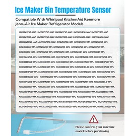 W10511923 WPW10511923 Ice Maker Bin Temperature Sensor Fits for Whirlpool KitchenAid Kenmore Jenn-Air Refrigerator,Replaces 3021097 AP6022509 PS11755842 ETC.