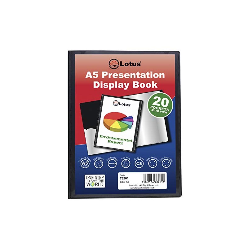 Lotus A5 Display 20 Pockets Book -Optimize Your Organization Effortlessly