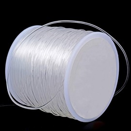 0.8mm Clear Elastic Cord, Elastic Stretch Thread for Jewelry Beading String and DIY Bracelet Necklace,Making,100m/Roll (0.8mm)