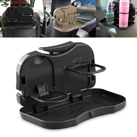 Table for car back seat.Foldable for drinks and meals in the car, car rear seat organiser with folding dining table, on rear seat, to attach with cup holder, from Dubens®.