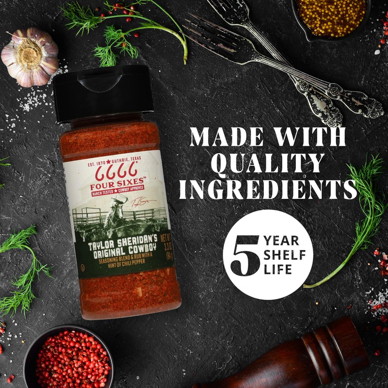 6666 Four Sixes Taylor Sheridan's Original Cowboy Seasoning, 6 Ounce