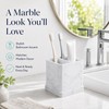 Silicone Toothbrush Holders for Bathrooms, 3 Slots Unbreakable Marble Countertop