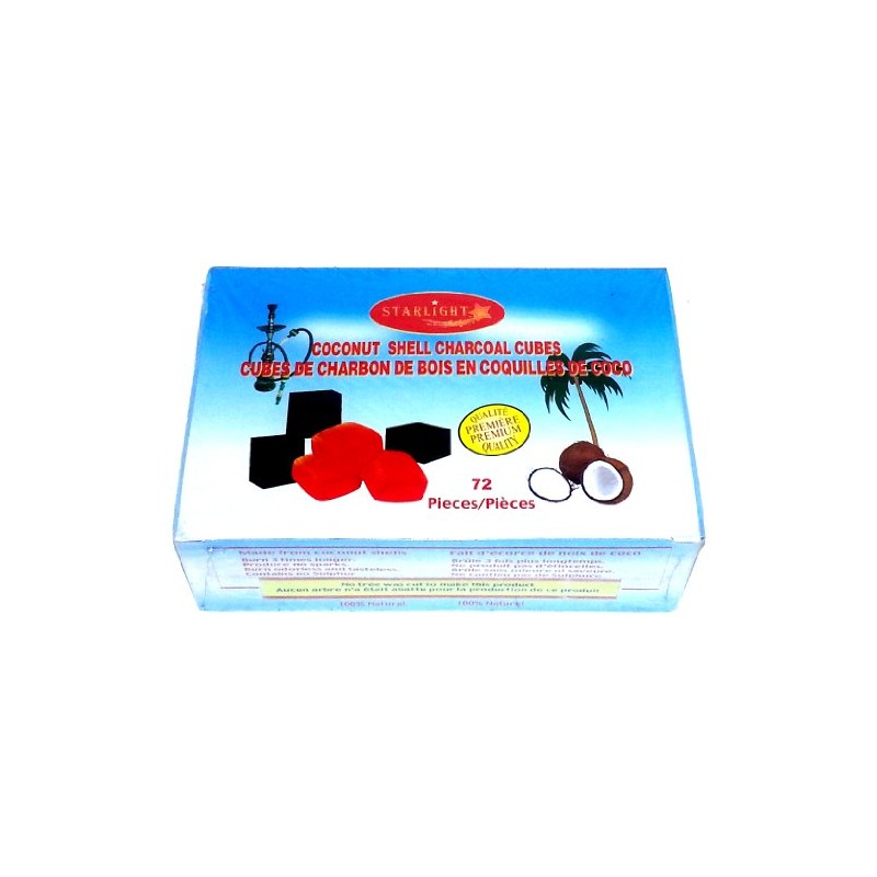 Starlight Coconut Shell Charcoal Cubes Box of 72 Pieces 100%