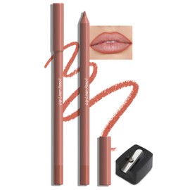 Jutqut 2 x Matte Lip Liner with Sharpener, Waterproof & Long-Lasting Lip Liner Pencil, Smudge-proof Lip Liner, Soft Texture Lip Liner Pencil, Precise Application & Contouring