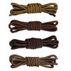 4 Pairs Round Work Boot Laces Heavy Duty, Durable Shoelaces