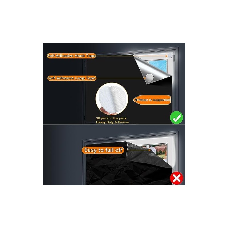 Cortinas opacas (158 x 57 pulgadas, 100 opacas, portátiles, para