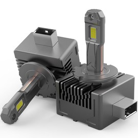 ENVFRVDE D1S D1R D1C Bulbs 30000Lumens 6500K Cold White Built-in Fan and 2 Thermally Conductive Copper Tubes Fog Light Bulbs, Pack of 2