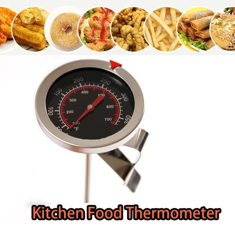Oil Thermometer Long Handle Deep Frying Thermometer Instant Read with