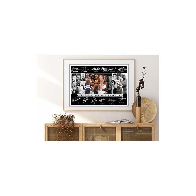 Stunning Quality All Time Greatest Heavyweight boxers Signed/Autographed Print. Boxing
