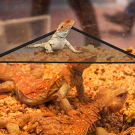 2Pcs Bearded Dragon Lizard Hammock - Breathable Mesh Geckos Hammock Reptile Hammock, Suitable for Lizard, Axolotls, Anoles, Geckos, Snakes, Chameleon