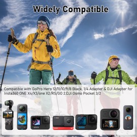 Magnetic Backpack Shoulder Strap Mount for DJI Osmo Pocket 3 Insta360 X4 X3, 360° Universal Quick Change Backpack Mount for GoPro Hero 13 12 11 10 9 Black and Action Camera Accessories